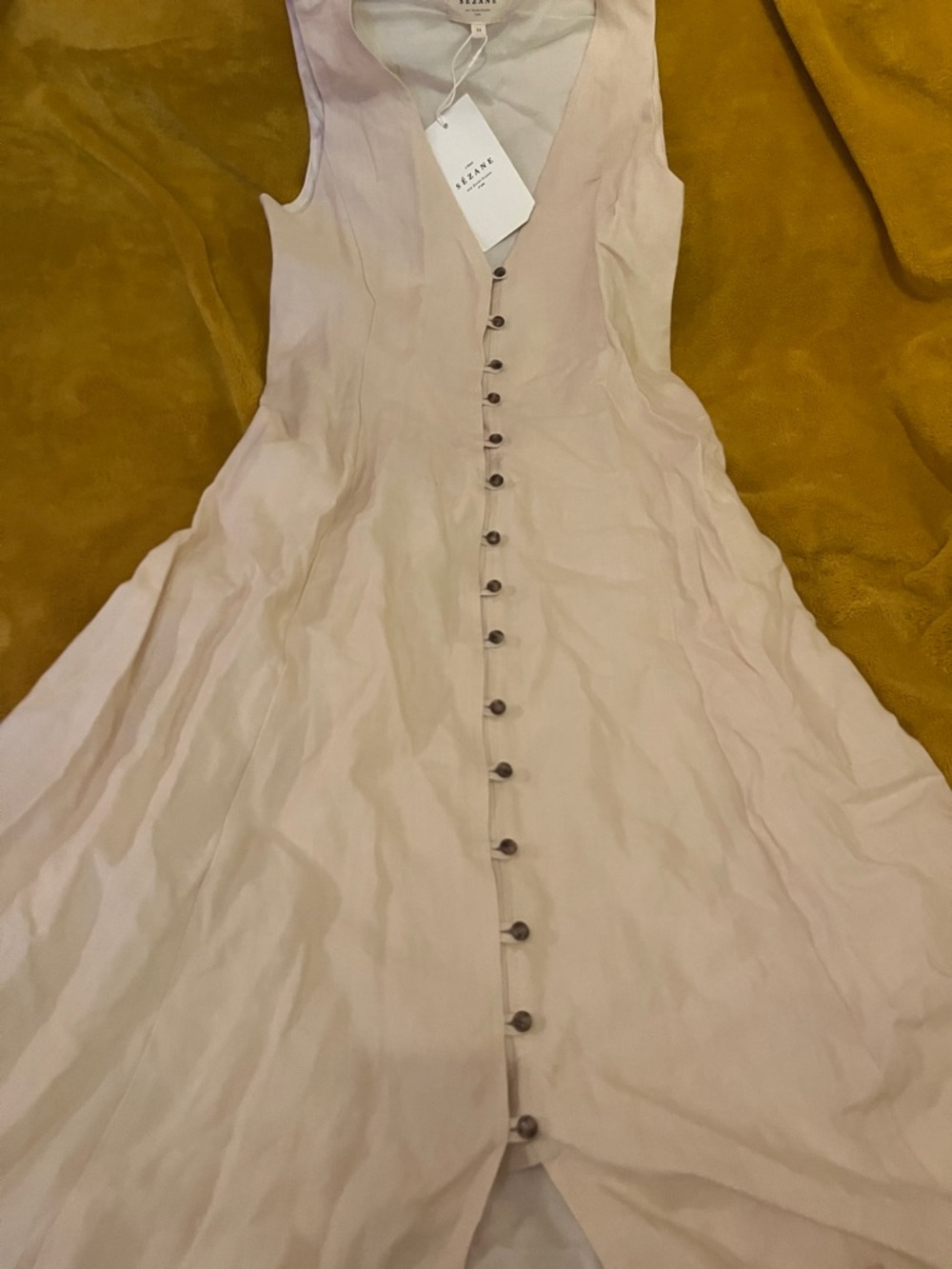 NWT Sezane Fitia Dress in Ivory